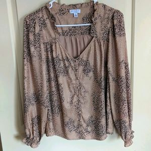 Currant Air leopard blouse.